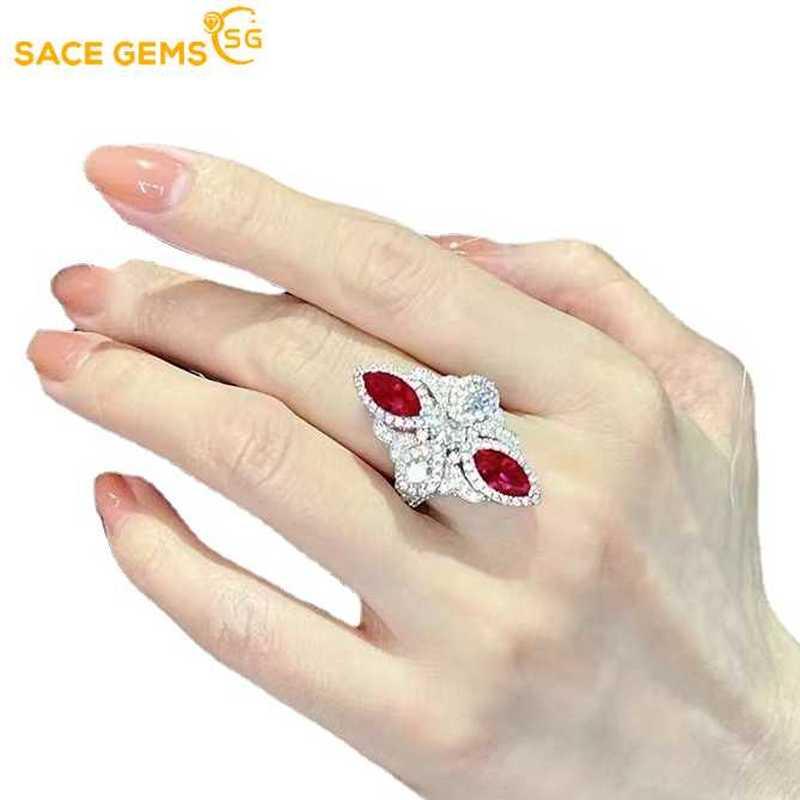 Sace Gems Classic Copper Alloy Zircon Ring Ladies Jewelry Wedding Promise Party Gift