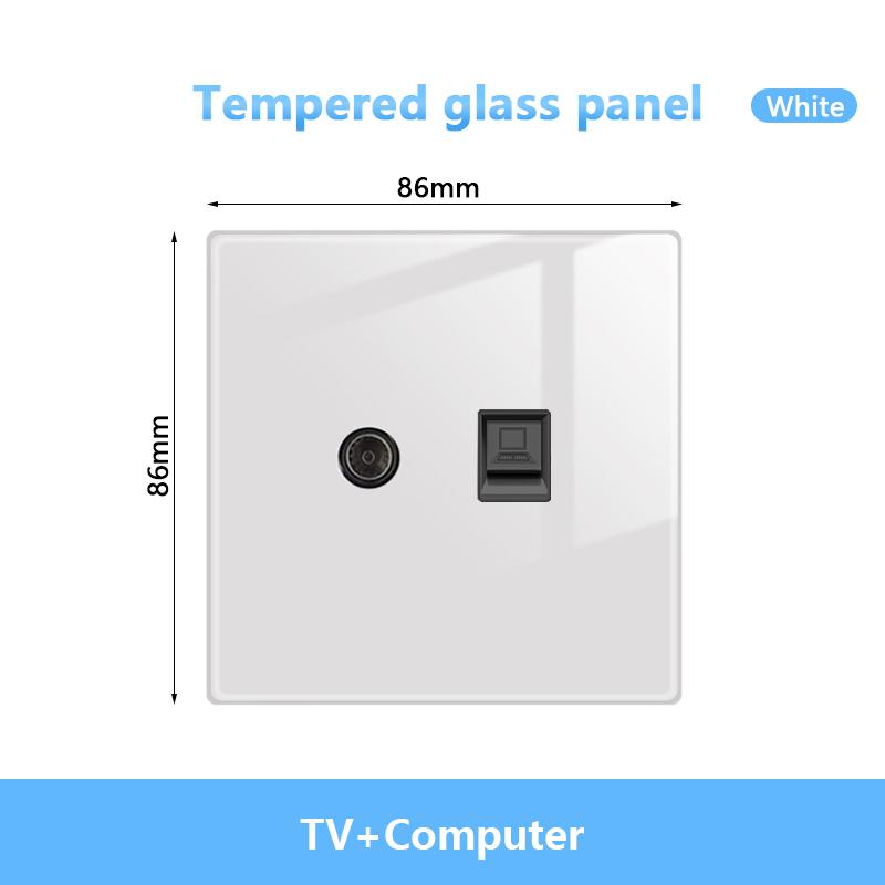Белый светодиодный индикаторный световой выключатель Панель стеклянная клавиша пианино Самовосстанавливающийся настенный выключатель розетка, UK FR EU Универсальная электрическая розетка USB