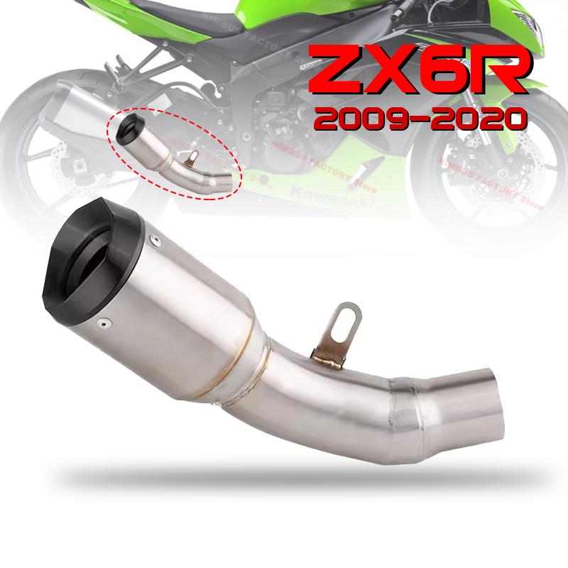 ZX-6R 636 2009-2020 Слип-он глушитель выхлопной системы мотоцикла со стикером Laser Down Escape Moto для Kawasaki Ninja ZX6R ZX636