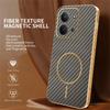 Phone Case For Xiaomi Redmi 15C 4G (EU) (173mm)/15C 5G (EU) (173mm)/Poco C85 4G (173mm) Carbon Fiber Textured Electroplated TPU Back Cover