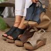 New Women Casual Wedge Sandals Heels Peep Toe Roman Shoes Sandalias De Mujer Summer Elegant Non-slip Platform Sandals