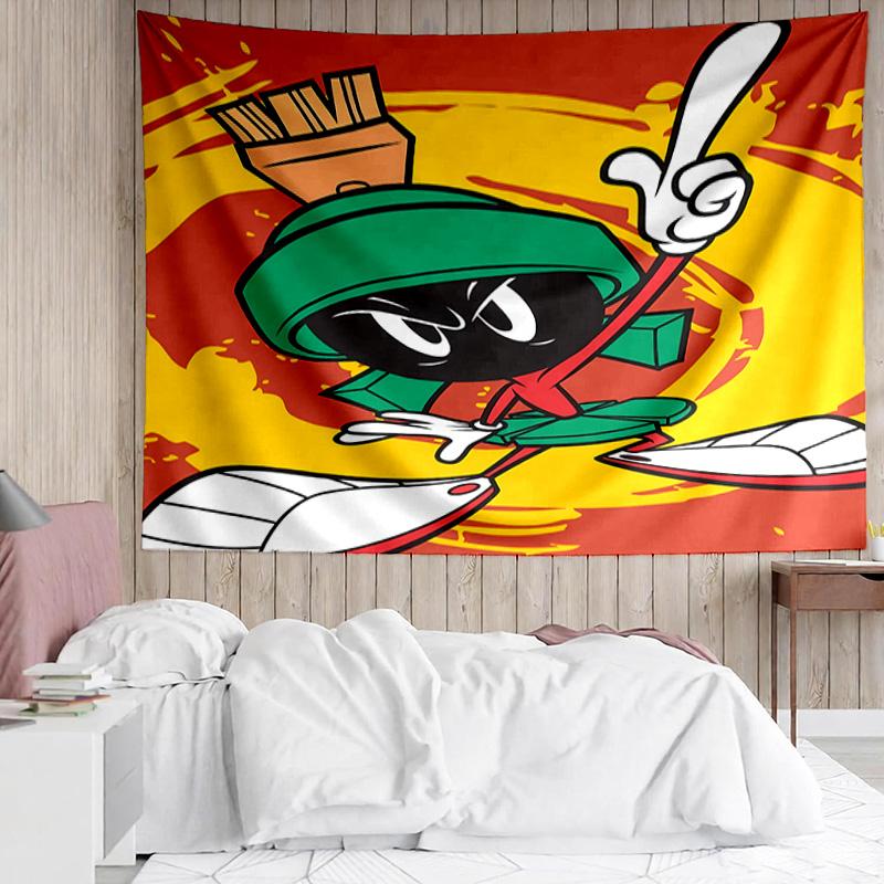 Marvin the Martian Tapestry for Bedroom Aesthetic Classroom Tapestries Wall Hanging for Living Room Dorm Office,Ideal Creative Gift