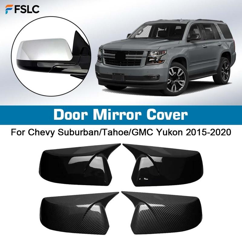 Protective Cover Carbon Fiber Door Mirror Cover For Chevy Suburban/Tahoe/GMC Yukon 2015- Cars Accessories