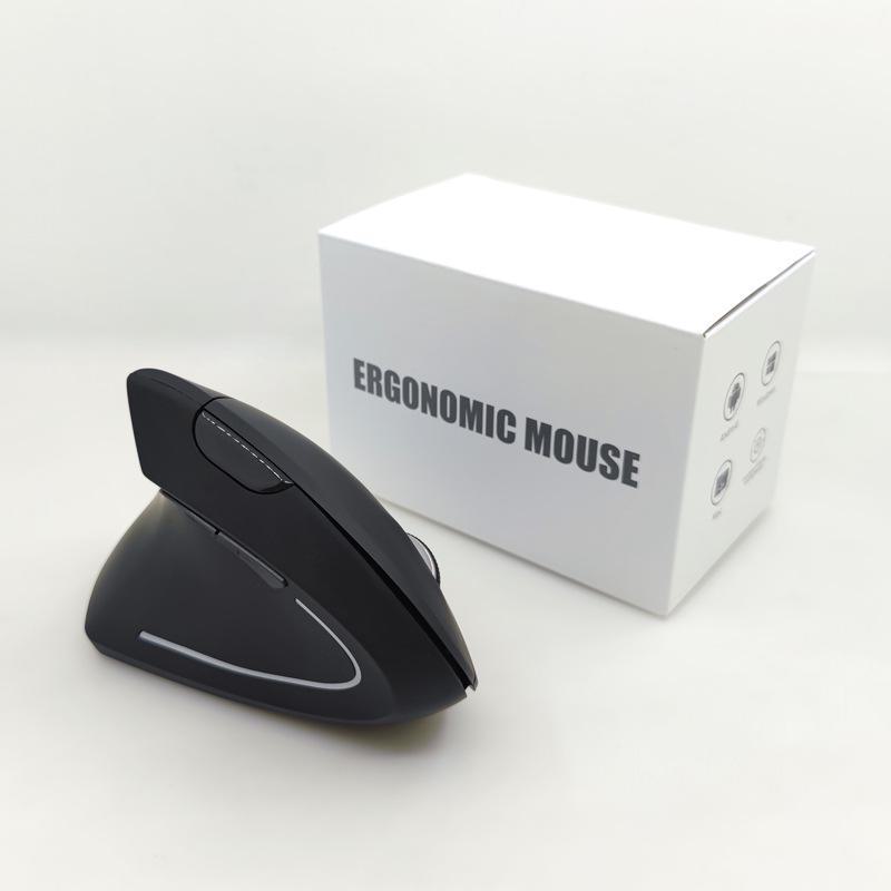 Вертикальная беспроводная мышь 5-го поколения, розовая, для левой руки