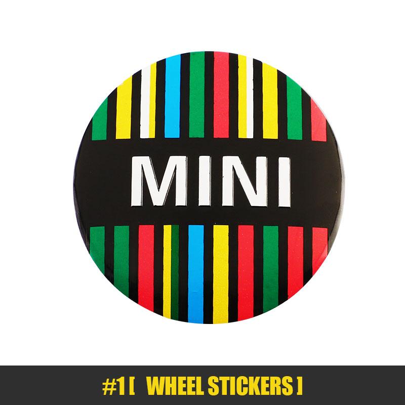 hrlcu10 4Pcs Car Wheel Hub Center Cover Badge Decorative Stickers For BMW Mini Works Cooper F54 F55 F56 F57 F60 R50 R52 R53 R55 R56 R57