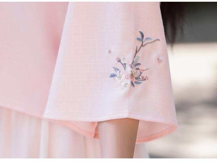 Китайский ретро вышитый костюм Тан и топ ципао в стиле ханьфу для женщин