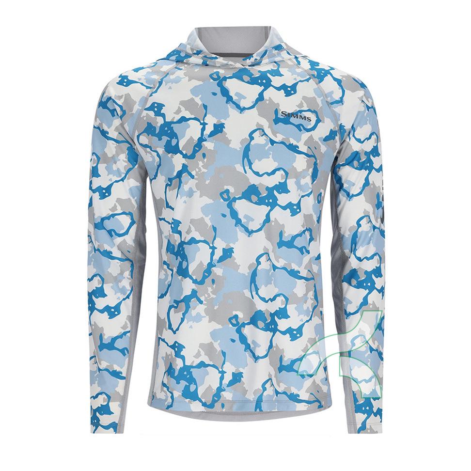 Cross-border SIMMS fishing suit UPF50 long-sleeved hoodie quick-drying breathable sunscreen clothes Luya outdoor T-shirt new