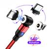 Магнитный зарядный кабель с вращением на 540 градусов, кабель USB Type C, магнитный провод для зарядки Micro USB для телефона Samsung Xiaomi, USB-шнур
