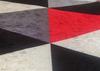 Tapis - MANI TEXTILE - Triangle Rouge - 50x80 cm - Synthétique - Moderne
