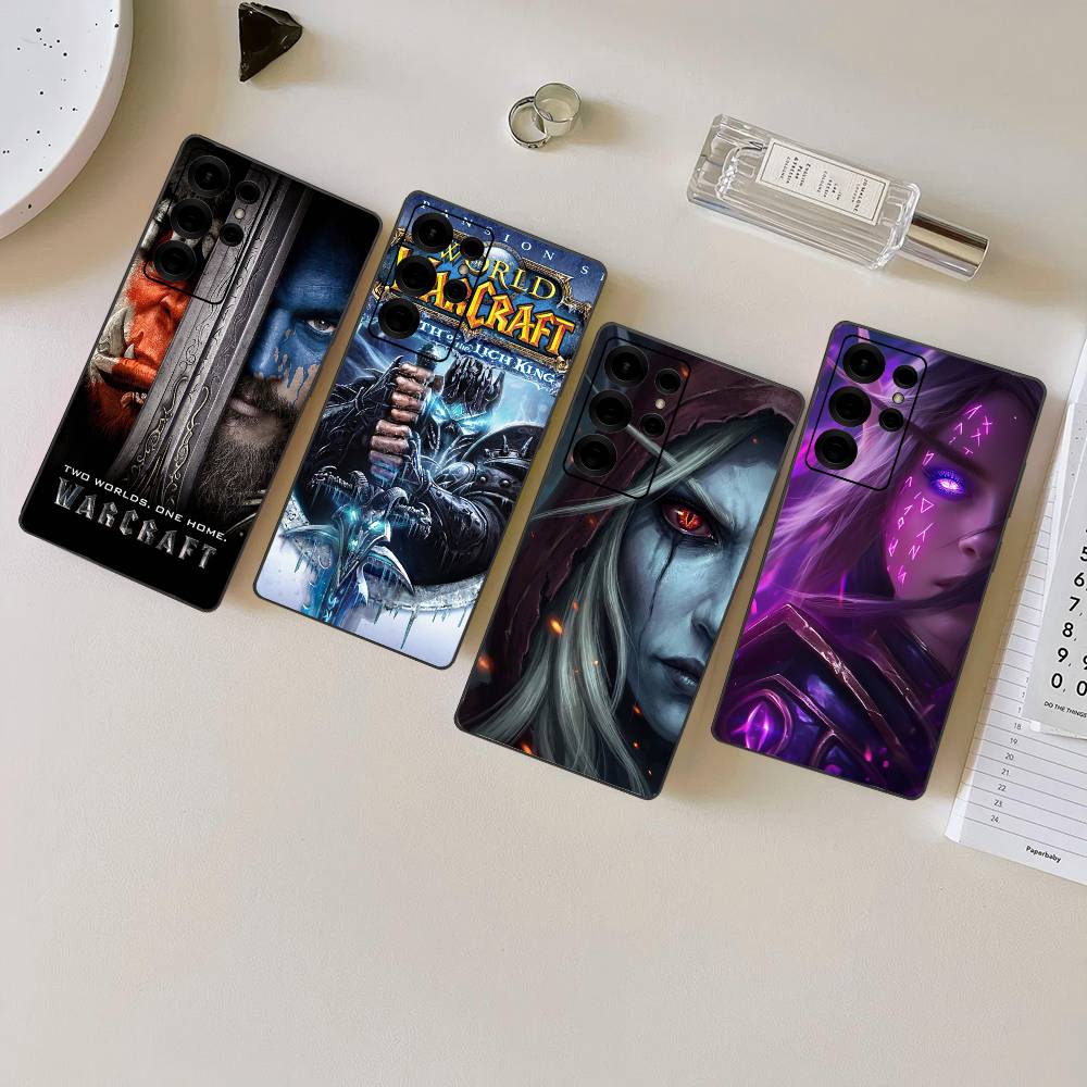 W-World Of W-Warcraft Игра Ретро Чехол Для Телефона Для Samsung S 24 Fe 25 Ultra Plus 20 Lite 21 30 22 23 24 22 Ultra 5G Fundas