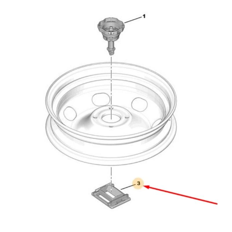 Держатель запасного колеса Монтажная пластина запасной шины для 2008 3008 307 301 4008 Заменяет 7603N6 9656866580