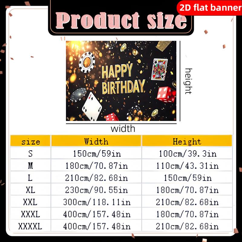2D flat banner modern minimalist style birthday party banner designed with poker dice pattern party decoration background clot