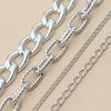 4 PCS Gold Color Chain Link Chain Bracelet Set Ins Style Women Boho Thick Cuban Chain Bangles Trendy Jewelry Set Gift Items