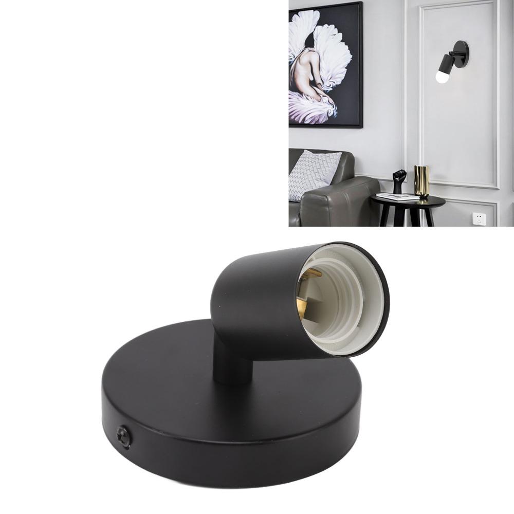 Iron Wall Lamp Base 85-265V Light Bulb Holder Socket Durable Wall Lamp Holder Showcase