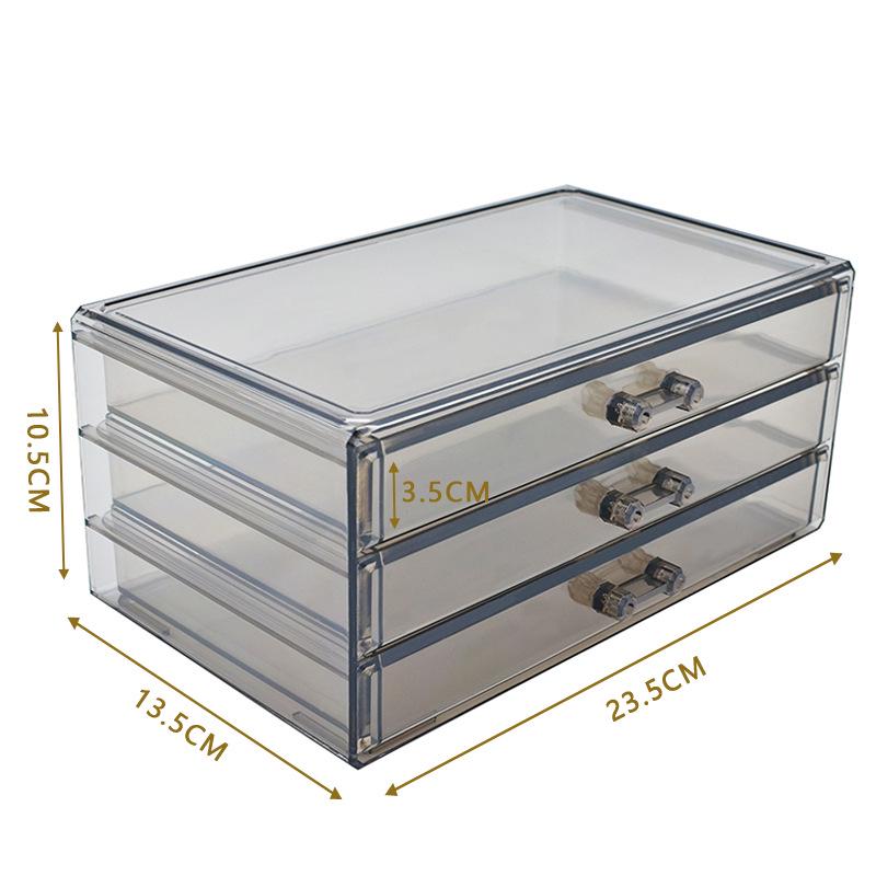 Multi-Layer Makeup Organizer with Drawers - Lipstick & Cosmetic Storage Rack