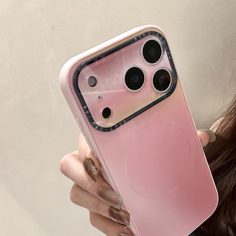 Чехол для IPhone17 16 15 14 13 Pro Max Градиентный Тактильный Акриловый Трафаретная Печать Жесткий Силикон Ударопрочный Задний Чехол