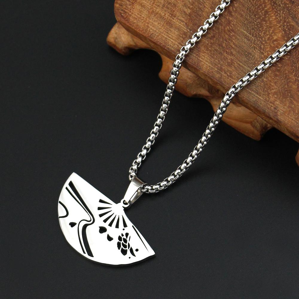 Genshin Impact кулон ожерелье подростковое милое аниме мультфильм призрак ожерелье из нержавеющей стали для мужчин женщин ювелирные аксессуары подарок