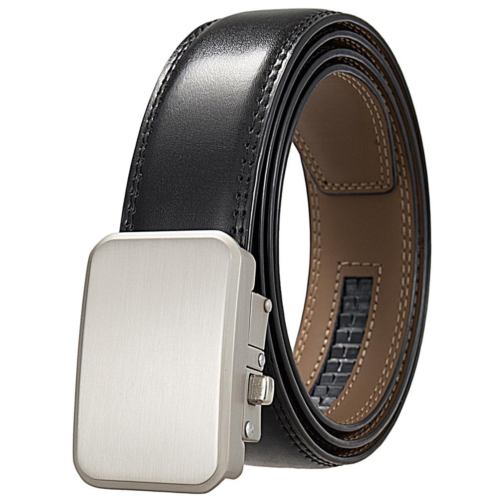 Мужской ремень с автоматической пряжкой, ремень из коровьей кожи Ly36-561686-1