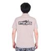 Ping Apparel Men's Short Sleeve Polo Shirt (Brand Logo, Stretch) / Golf / 621-4260807 040_Beige, Size L