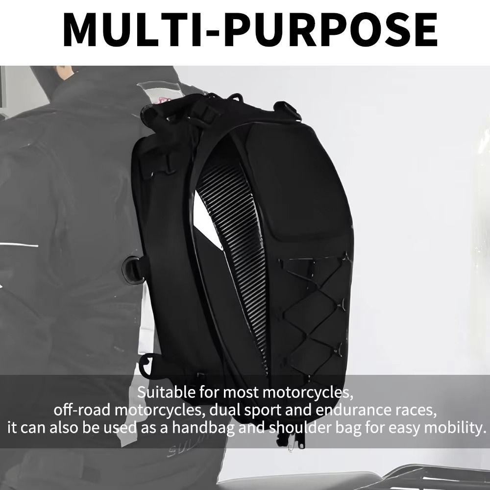 Reflective Motorcycle Rear Seat Bag Oxford Cloth Rider Backpack Motorcycle Riding