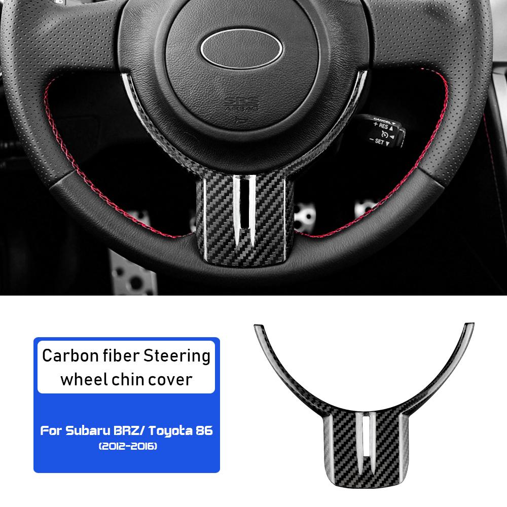 Real Carbon Fiber Steering Wheel Cover Sticker for Subaru BRZ Toyota 86 2012-2016 Interior Trim