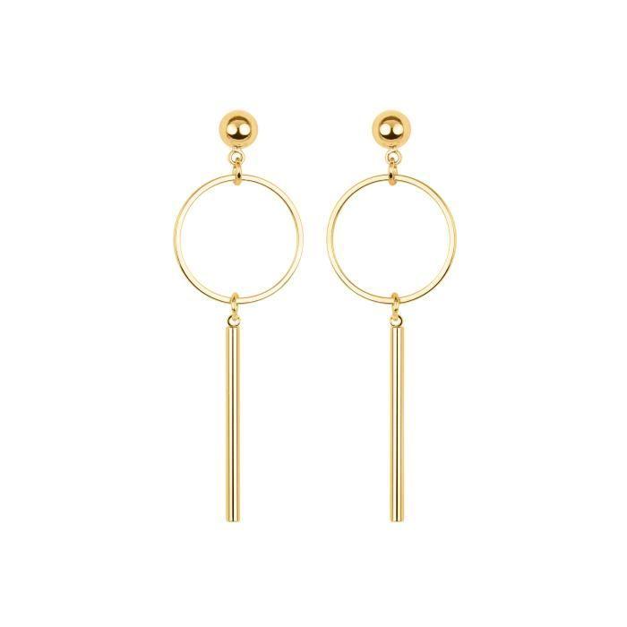 Boucles d'oreilles - LUXENTER - Coion - Métal doré - Poinçon 375/1000 - Femme adulte