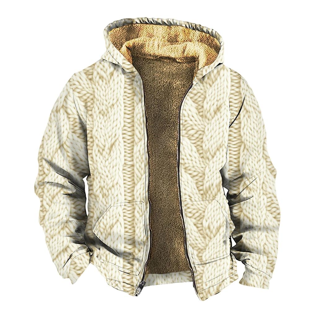 Men's Thickened Button Double Pocket Jacket With Pocket Insert Cotton Jacket