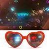 Stars Effects Glasses Watch Lights Change To Love Heart Shape Night Diffraction Eyewear Fashion Party Magic Sunglasses Women Men