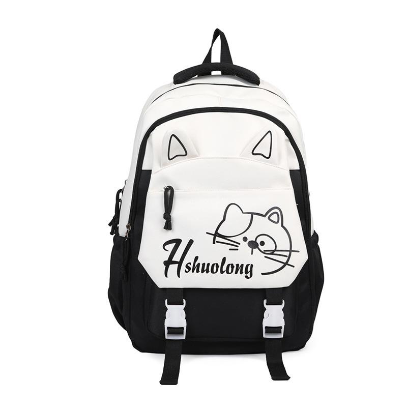 Cartoon Print Large Capacity Student Backpack for School