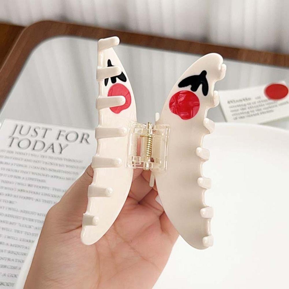Barrette Rose Flower Hair Claw Hairpin Back Head Hair Grab Acetic Acid Shark Clip Streetwear