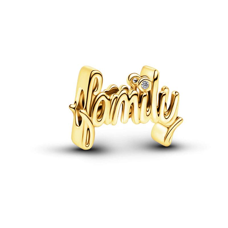 Sparking Gold Heart Clip Family Tree Dangle Charm Beads Fit Snake Silver Bracelet Necklace Beads For Diy Jewelry Women Gift