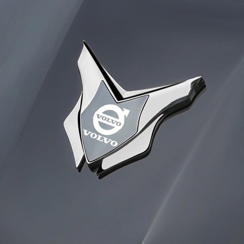 3D Metal VOLVO Car Emblem Sticker V Shape Auto Badge Decal Fender Decor For Volvo XC60 XC90 S60 S90 XC40 V60 V90 S80 V40 C40