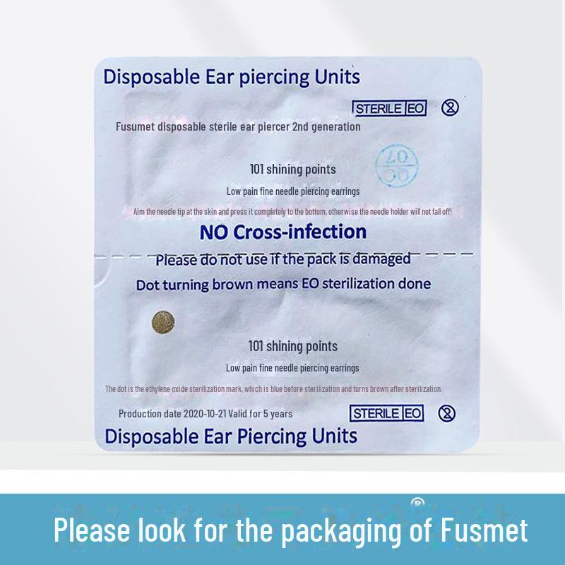 Fusmet 2nd Gen одноразовый набор инструментов для прокалывания ушей с пирсингом ушей и гвоздезабивным пистолетом