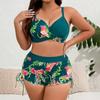 Women's Plus Size Two Piece Swimsuits 2025 Printed Swimwear High Waist Bikinis Set Push Up Feminine Bikinis Bathing Suits