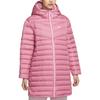 Nike Спортивная куртка Windrunner Down-Fill с капюшоном, однотонная, средней длины, с логотипом, женская, верхняя одежда, розового цвета CU5092-614