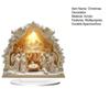 Christmas Nativity Ornament Jesus' Birth Scene Virgin Mary Angel Cartoon Print Christian Tabletop Centerpiece for Home Office Holiday Display