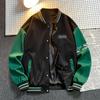 Jacket Men's Spring and Autumn Trendy Handsome Baseball Uniform with Extra Fat and Loose Version Fashion Versatile Casual Jacket Sweatshirt