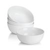 WishDeco Bowls and Dishware Set of Salad Bowl Ramen Soup Diameter Microwave and Dishwasher Safe 4 600ml, Bowl, Bowl, White, 15cm,