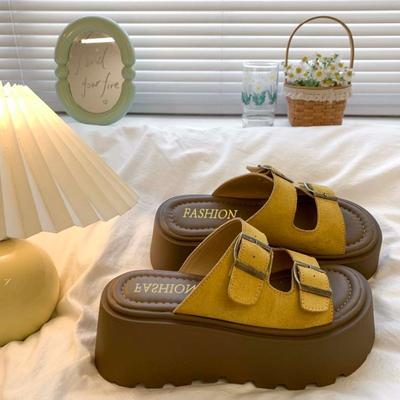 Новые летние женские сандалии с подошвой-скупом, высотой 7 см, модные сандалии, женская обувь для отдыха и отпуска, пляжная