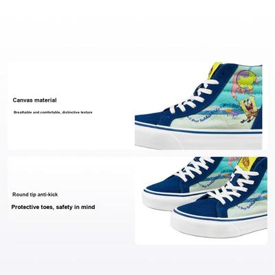 Кроссовки SpongeBob SquarePants x Sk8-Hi Zip Kids Best Buddies 4 Life Kids, разноцветные VN0A4BUXYZ0