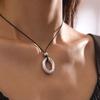 Simple and Fashionable Geometric Ring Pendant Necklace, Women's Jewelry, Personalized and Versatile Necklace