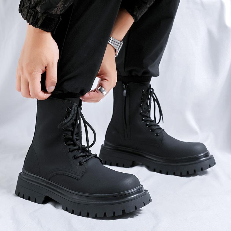 Ботинки Martin мужские 2024 новые короткие ботинки на платформе в британском стиле с высоким берцем, деловые кожаные ботинки с инструментами 2868-R