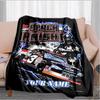1PC Custom Name Black Knight Legend flannel blanket versatile, all-season throw suitable for the living room, bedroom, camping, travel, and gift