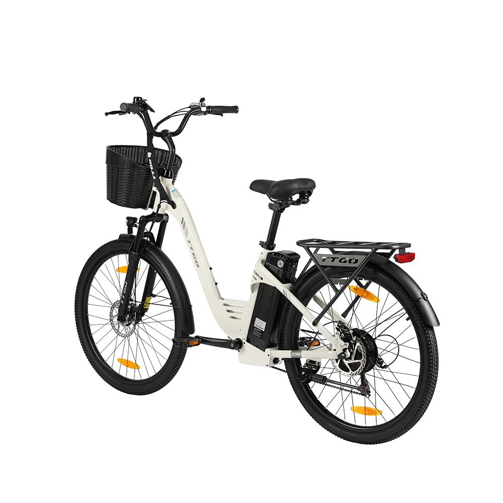 TTGO C2 PRO Городской Электровелосипед, Аккумулятор 36В 18Ач, 7-скоростная трансмиссия Shimano