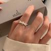 925 Silver-Plated Irregular Plain Ring for Women - Korean Simple & Trendy Design, Non-Fading