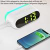 USB Rechargeable LED Alarm Clock Temperature Date RGB Luminous Digital Clock Voice Control 12/24H Electronic Snooze Clock