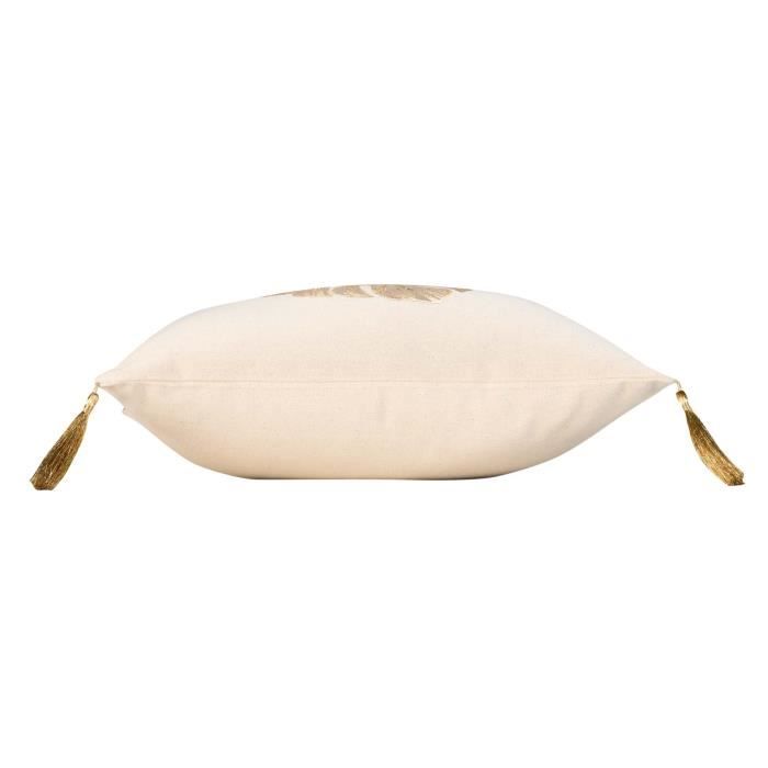 Coussin - Mogador - 40 x 40 cm - Poly coton - Motif palmier - Déhoussable avec zip