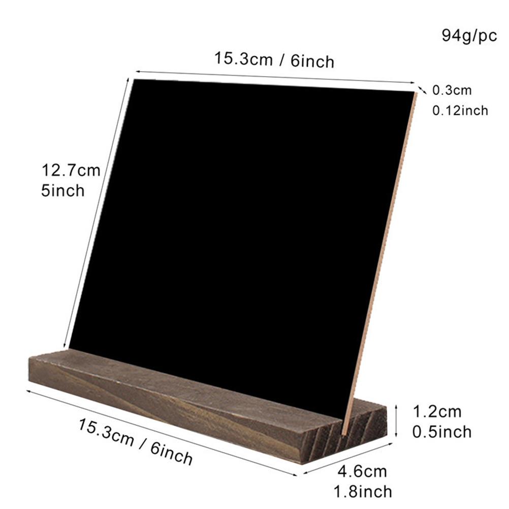 1pc Mini Tabletop Chalkboard Sign With Removed Stand Double-side Blackboard Reusable Blackboard Sign For Party Wedding Cafe