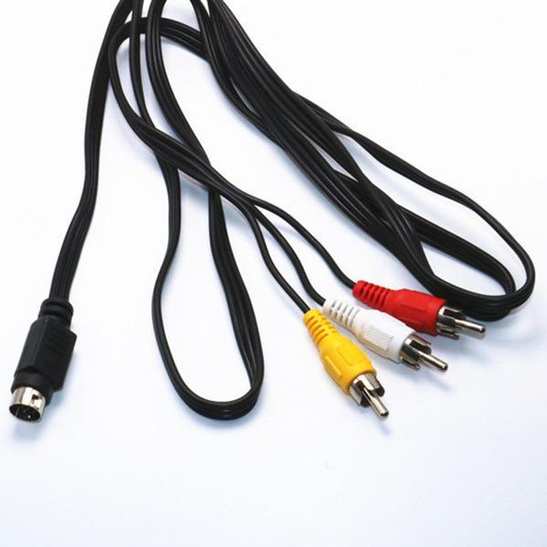 Видеокабель Inspur Universal Set-top Box: 9-контактный кабель S-Video к 3 RCA AV-кабелю