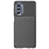 Thunder Silicone Armor Case for Motorola Moto G62 5G - Black Protective Cover